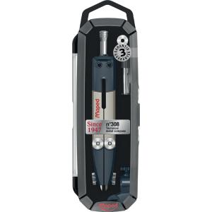 Zirkelkasten No.308, schwarz, 3-teilig Maped 198901 (3154141989018)