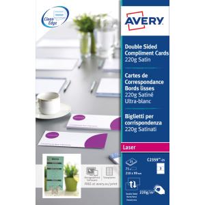 Quick & Clean Korrespondenz-Karten AVERY C2359-25.FR (4004182032633)
