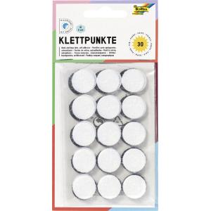 Klettpunkte  2 cm 30 Stück schwarz weiß sortiert selbstklebend FOLIA 2301 (4001868090796)