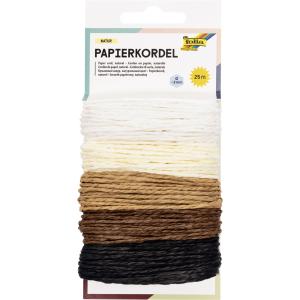 Papier-Kordel Natur 5x 5m sortiert FOLIA 12220 (4001868092844)