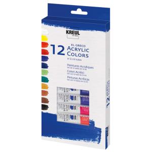 Acrylfarbe el Greco, 12 ml, 12er-Set KREUL 28250 (4000798282509)