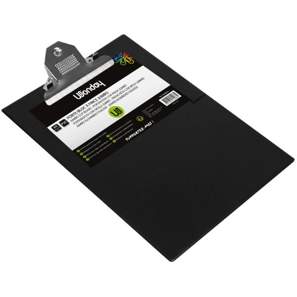 Klemmbrett, DIN A4, PVC-Folienüberzug, schwarz Wonday GPB040361 (3701254704665)