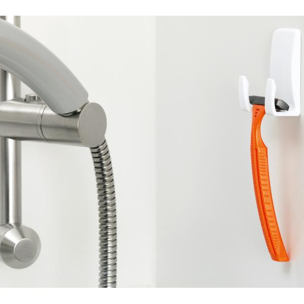 Powerstrips Rasierhalter 'WAVE' WATERPROOF, weiß tesa 59703-00000-03 (4042448175205)