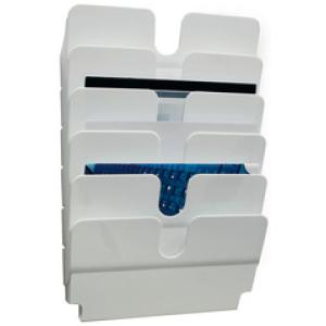 Wand-Prospekthalter-Set 'FLEXIPLUS 6', A4, 6 Fächer DURABLE 1700014401 (7318080014408)