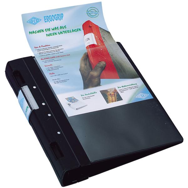 ERGOGRIP Präsentations-Ordner, 38 mm, schwarz WEDO 58 15001 (4003801040158)