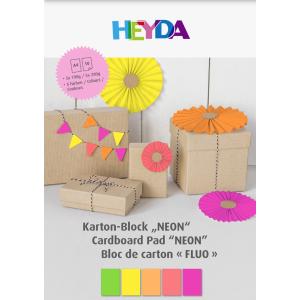 Neonpapier-Block, DIN A4, 10 Blatt, neonfarben HEYDA 2047154 (4005329146268)