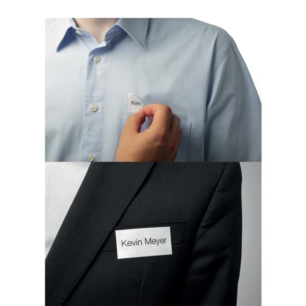 Namens-Etiketten BADGEFIX, selbstklebend, 40 x 75 mm DURABLE 8334-02 (4005546806662)