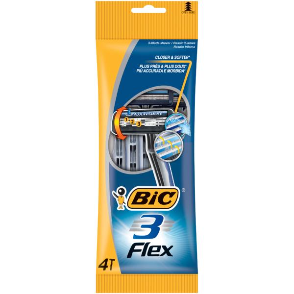 BIC Einwegrasierer 3 Flex, für Männer, 4er Pack Bic 889692 (3086123242524)