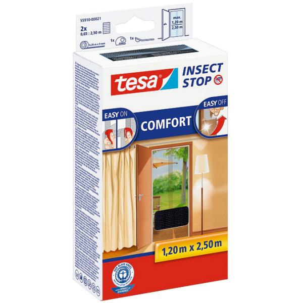 Fliegengitter COMFORT für Türen, 2 x je 0, 65 m x 2, 50 m tesa 55910-00021-00 (4042448857668)
