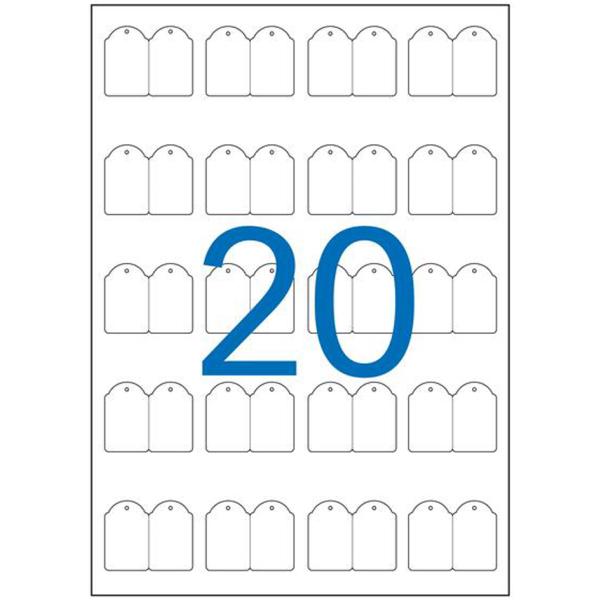 Warenanhänger mit Schnüren, weiB, 36 x 53 mm APLI 11947 (8410782119470)