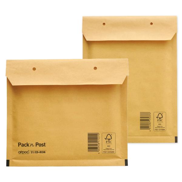 Luftpolster-Versandtaschen, Typ 20/ K, braun, 44 g MAILmedia 30001271 (4014987271076)