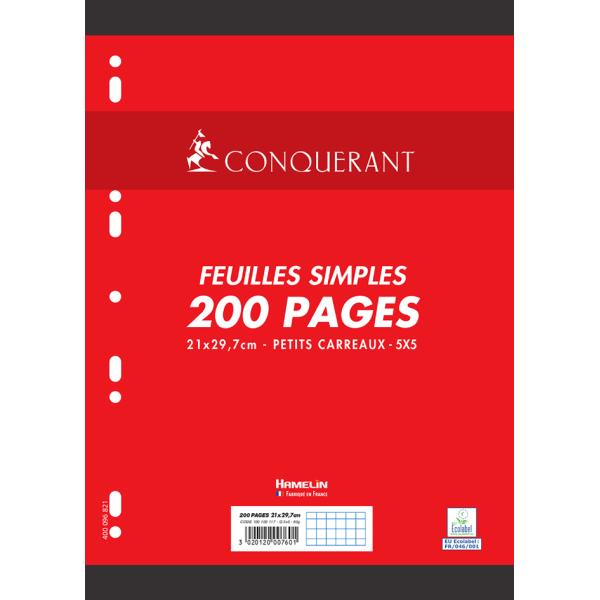 CONQUERANT SEPT Ringbucheinlagen, 210 x 297 mm, 100103536 (3020120000923)