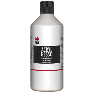 Acrylgrundierung 'Acryl Gesso', 500 ml, weiß Marabu 12040075808 (4007751890726)