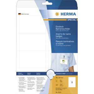 Einsteck-Namensschilder SPECIAL, 75 x 40 mm, weiß HERMA 9010 (4008705090100)