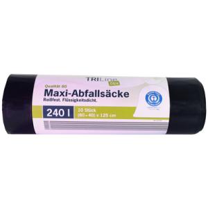 TRILine Maxi-Abfallsack, grün/ schwarz, 240 Liter Secolan 211021 (4260123533465)