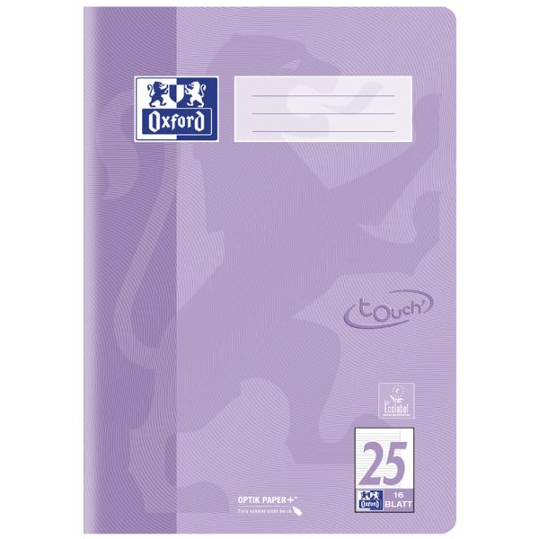 Schulheft Touch Pastell, DIN A4, Lineatur 27, koralle Oxford 400196038 (4006144075603)