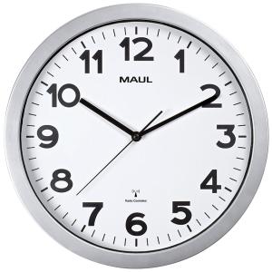 Wanduhr/ Funkuhr step, Durchmesser: 400 mm, silber MAUL 9054095 (4002390077323)