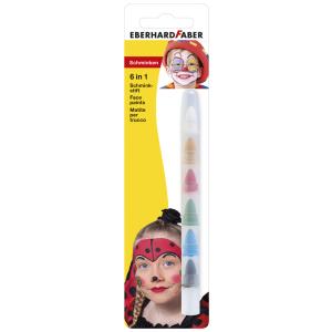6-in-1 Schminkstift, 1 Stift - 6 Farben EBERHARD FABER 579030 (4087205790307)