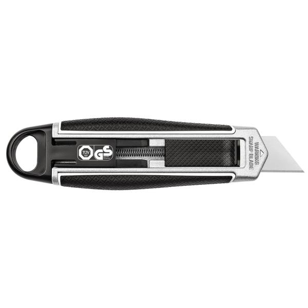 WERNER_DOR Cutter Linkshänder 2 Ersatzklingen schwarz 13,6x2,1x4cm (4003801854984)