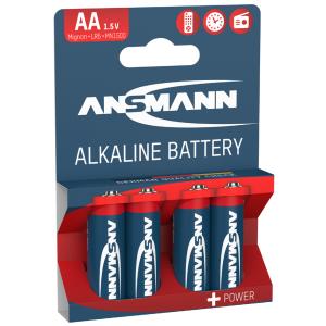 Alkaline Batterie 'RED', Mignon AA, 4er Blister ANSMANN 5015563 (4013674005529)