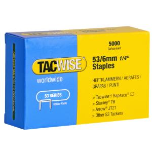 Heftklammern 53/ 6 mm, verzinkt, 5.000 Stück TACWISE 0331 (5018505555401)
