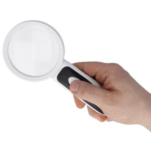 Lupe mit LED-Licht, rund, schwarz/ weiß FIRST AID ONLY P-10008 (4027521516021)