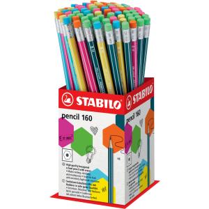 Bleistift pencil 160, mit Radierer, 72er Display STABILO 2160/72-1HB (4006381505307)