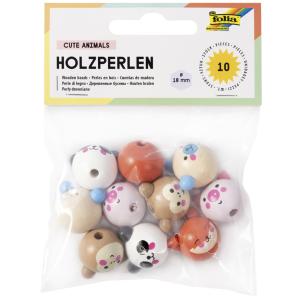 Holzperlen CUTE ANIMALS, rund folia 22982 (4001868122657)