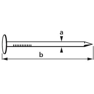 Dachpappstift 2, 0 x 16 mm, 400 g, verzinkt suki. 6178085 (4032526125857)