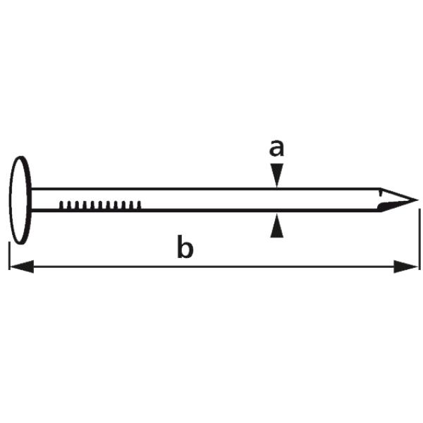 Dachpappstift 2, 0 x 16 mm, 400 g, verzinkt suki. 6178085 (4032526125857)