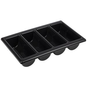 Besteckbehälter GN 1/ 1, mit 4 Fächern, schwarz APS 11954 (4004133119543)