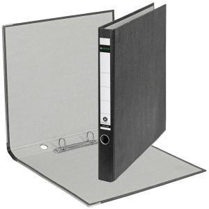 Wolkenmarmor-Ringordner, 2 D-Ring-Mechanik, schwarz LEITZ 1040-00-00 (4002432300945)