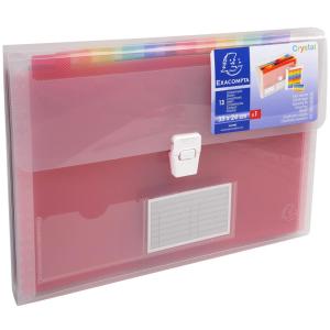 Fächertasche Crystal, 6 Fächer, transparent EXACOMPTA 55498E (3130630554981)