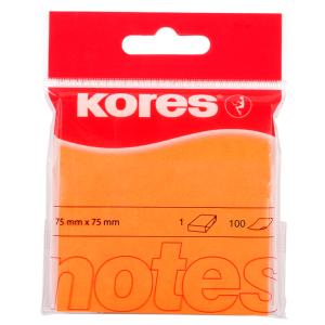 Haftnotizen 'NEON', 75 x 75 mm, blanko, neon-gelb Kores N47076 (9023800470768)