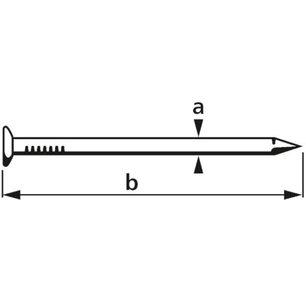 Drahtstift, Senkkopf, 2, 8 x 60 mm, blank, 400 g suki. 6178013 (4032526125390)