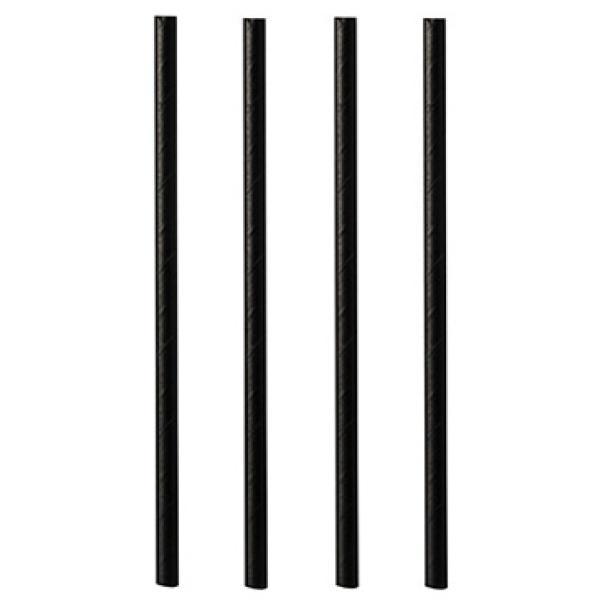 Papier-Trinkhalm 'pure', 210 mm, schwarz PAPSTAR 87511 (4002911875117)