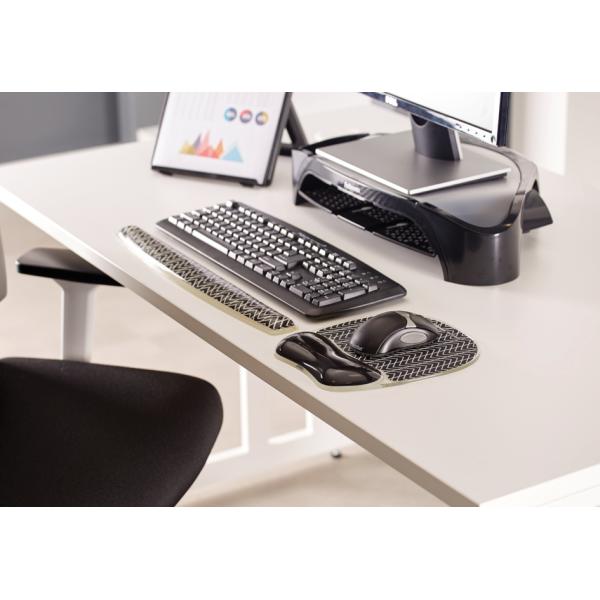Tastatur-Handgelenkauflage Photo Gel, schwarz/ weiß Fellowes 9653601 (0043859740734)