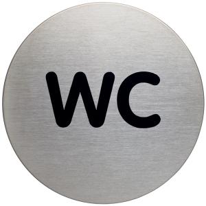 Piktogramm 'WC', Durchmesser: 83 mm, silber DURABLE 4907-23 (4005546400167)