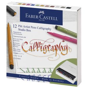 FABER-CASTELL Tuschestift PITT artist pen, 12er Atelierbox Faber-Castell 167512 (4005401675129)