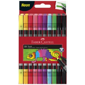 Faserschreiber Duo Neon 10 Farben sortiert FABER CASTELL 151109 (4005401511090)