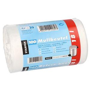 Mülleimerbeutel HDPE, 18 Liter, weiß STARPAK 12089 (4002911120897)