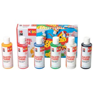 KiDS Bastelfarbe, 80 ml, 6er Set Marabu 0304000000001 (4007751713919)