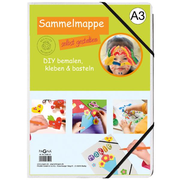 Eckspannermappe 'DIY', DIN A3, Karton, weiß PAGNA 21666-02 (4009212064998)
