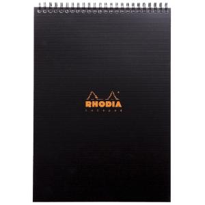 Spiralnotizblock Notepad, DIN A4, kariert, schwarz RHODIA 19920C (3037920199207)