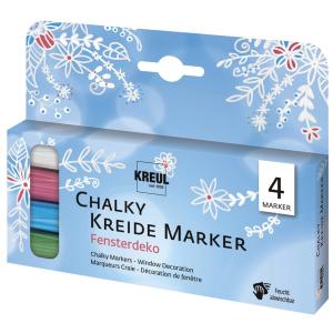 Kreidemarker Chalky, Medium, 4er-Set Fensterdeko KREUL 22709 (4000798120344)
