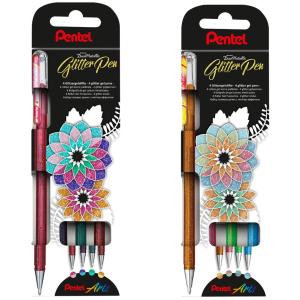 Hybrid Gel-Tintenroller Glitter Pen Dual Metallic Pentel K110-4COL (4016284339596)