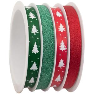 Geschenkband-Multispule, 4-fach, rot / grün CACTUS 32-17730 (4260442547181)