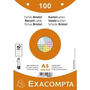 Karteikarten, DIN A5, liniert, gelb EXACOMPTA 10828SE (3130639108284)