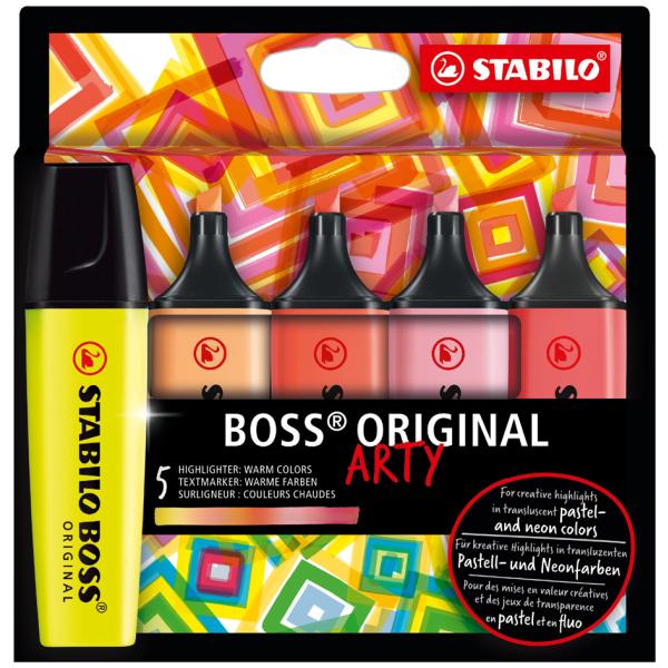 Textmarker BOSS ORIGINAL, 10er Kartonetui ARTY STABILO 70/10-2-20 (4006381577816)
