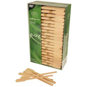 Holz-Rührstäbchen 'pure', Länge: 130 mm PAPSTAR 16715 (4002911167151)
